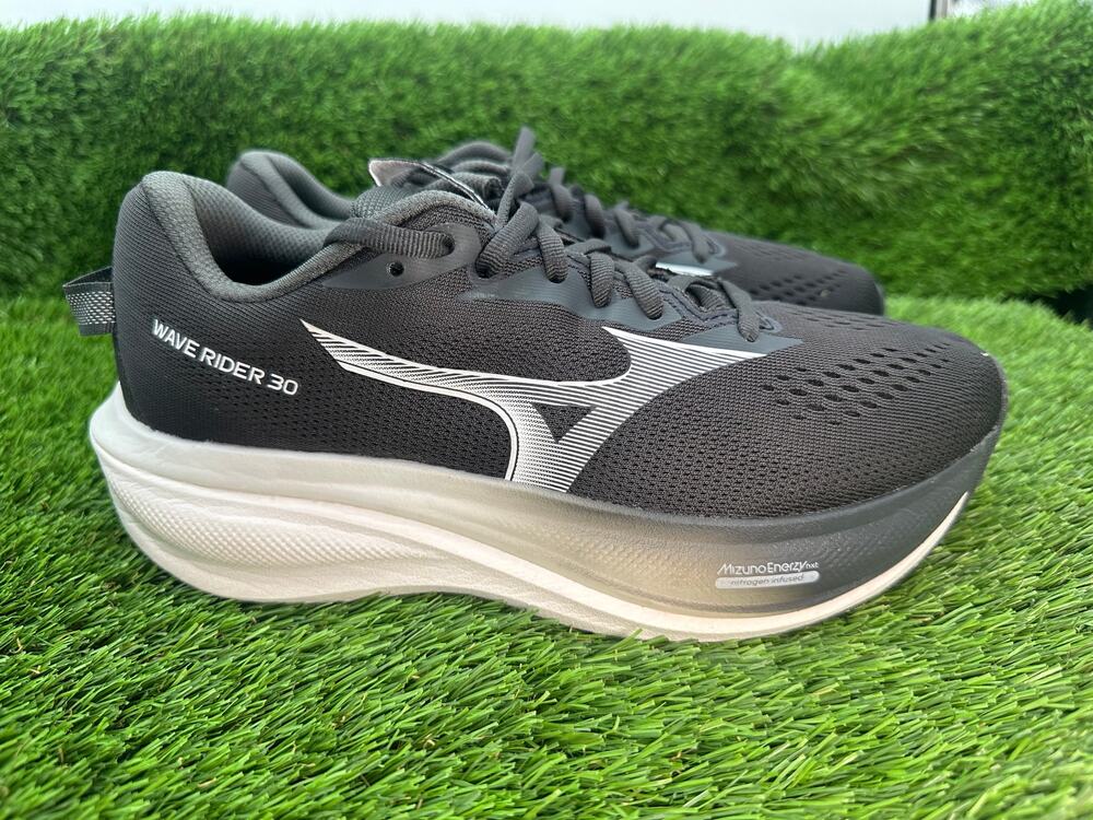 Mizuno Wave Rider 30 J1GW262177 Athletic Sneaker Women's 9D Black Mesh Sports